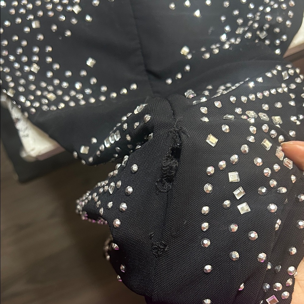 Elegant Black Studded Jumpsuit - Picture 6 of 6